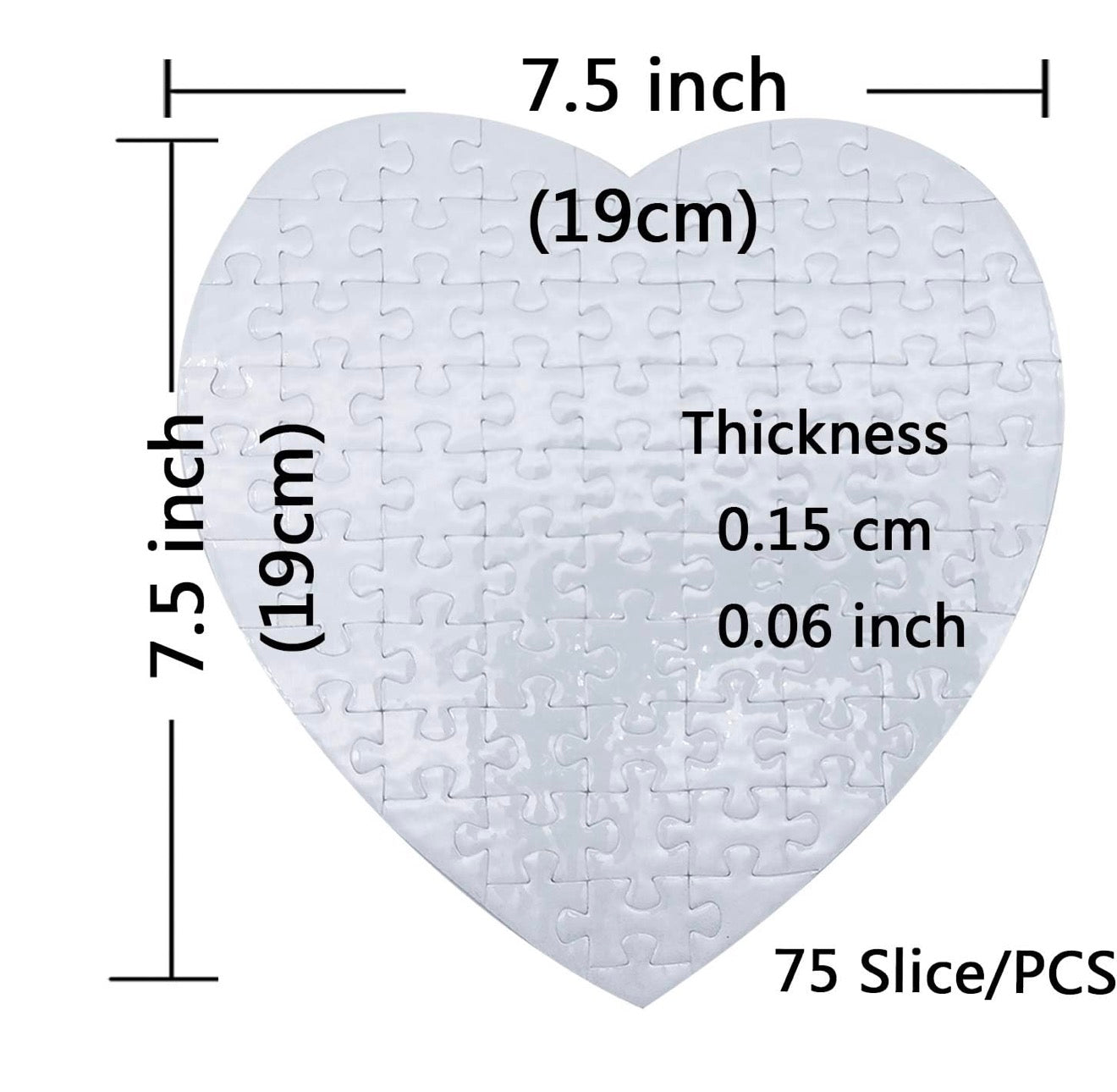 Heart Shape Sublimation Puzzle