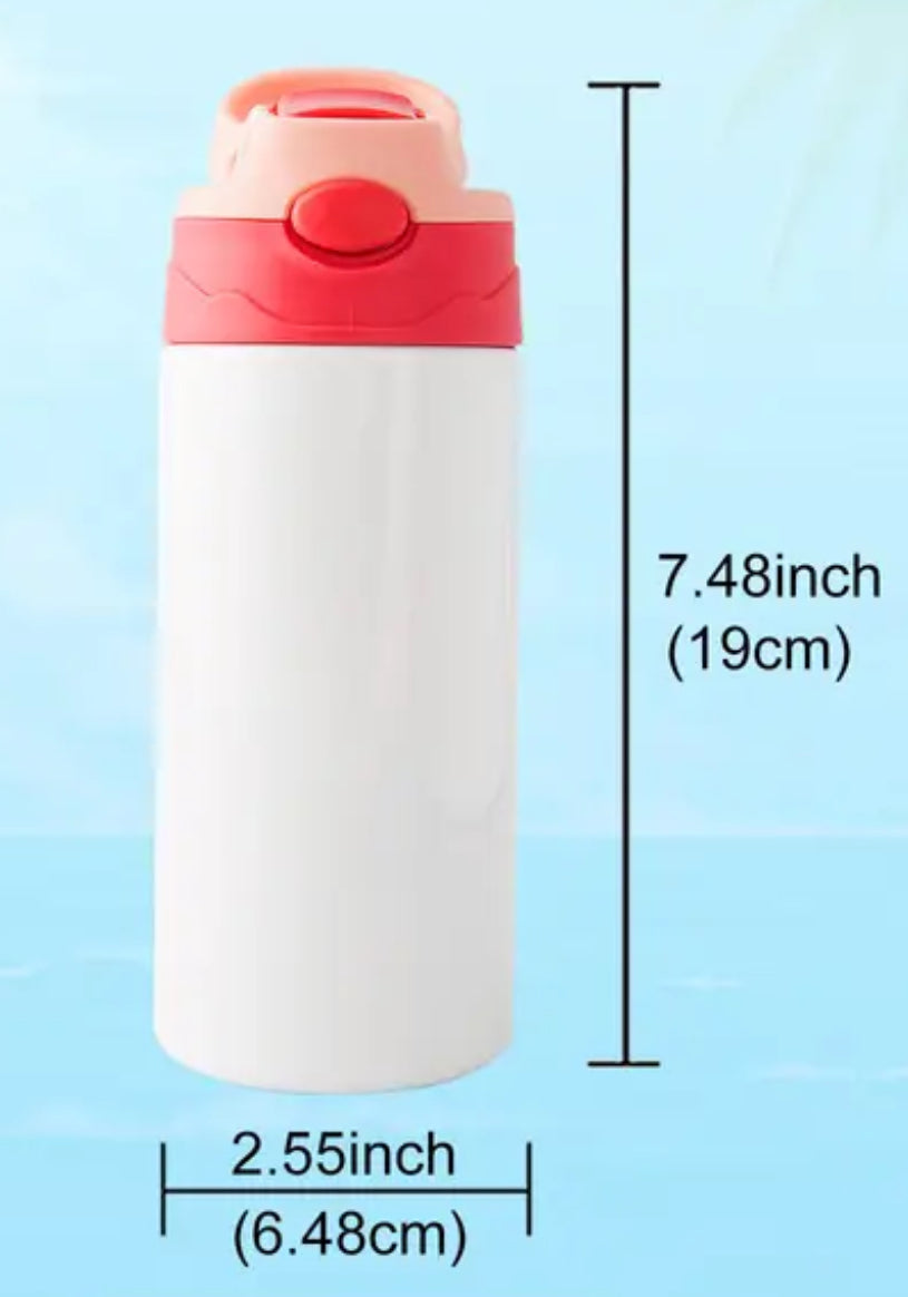 12 oz Sublimation Flip Water Bottle
