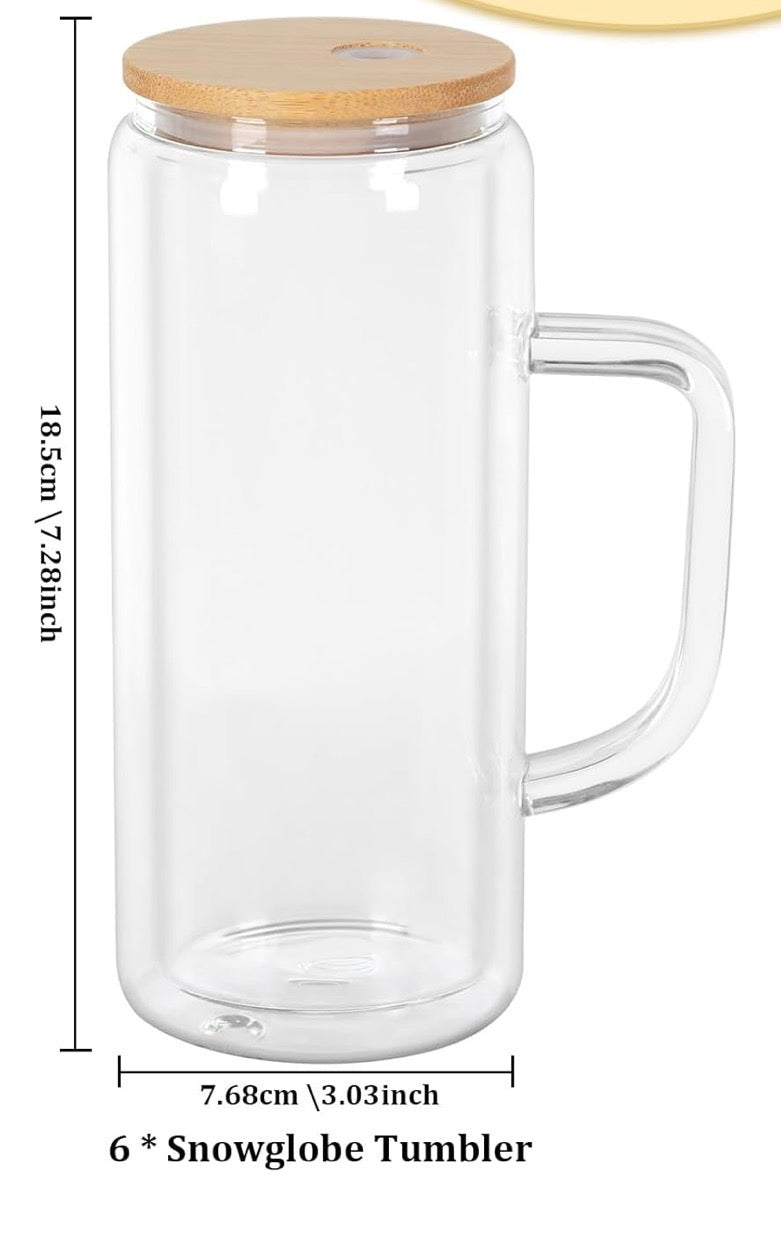 Custom 20oz Glass Cup with Handle