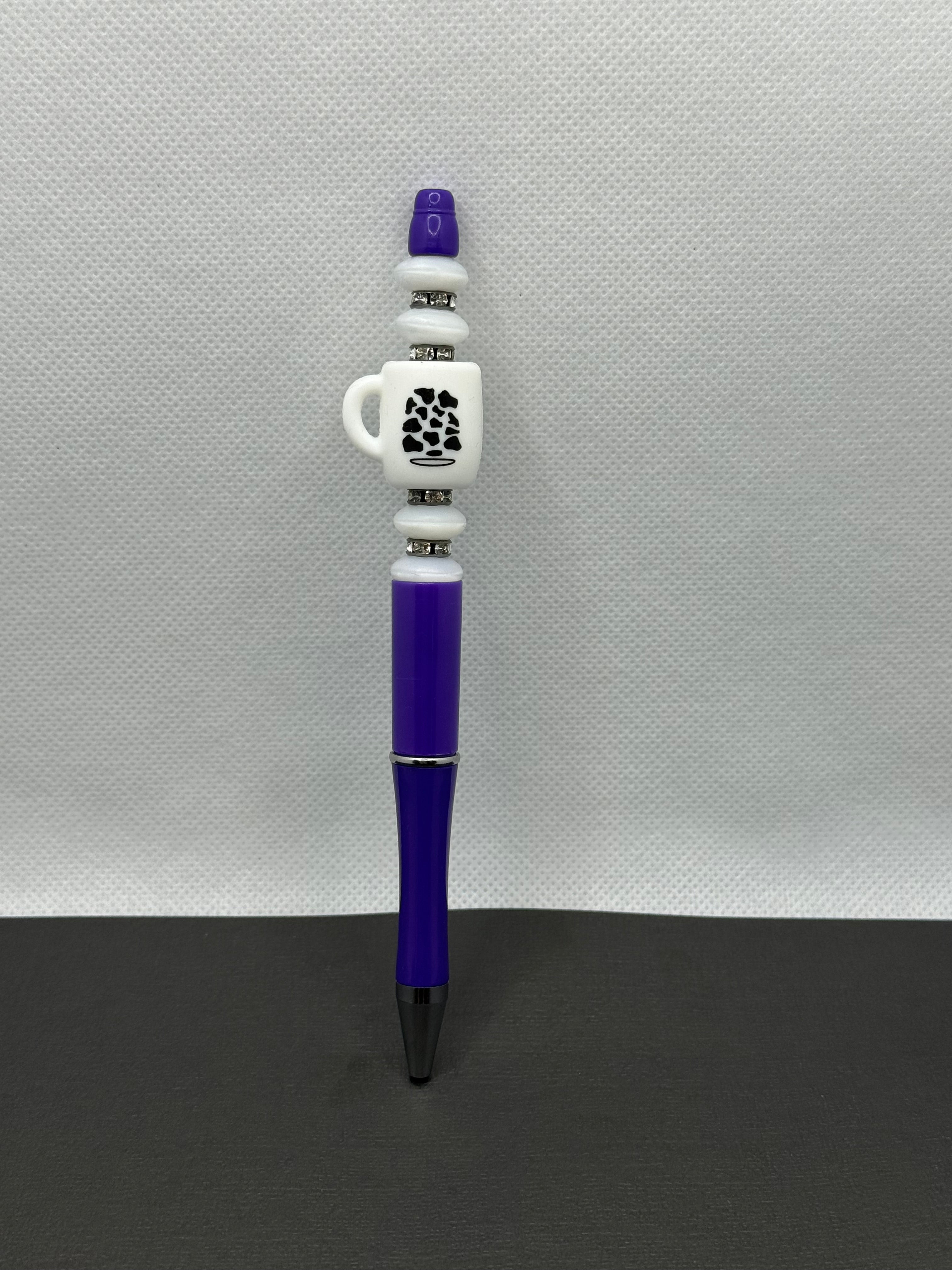 Beaded Coffee Mug Pen