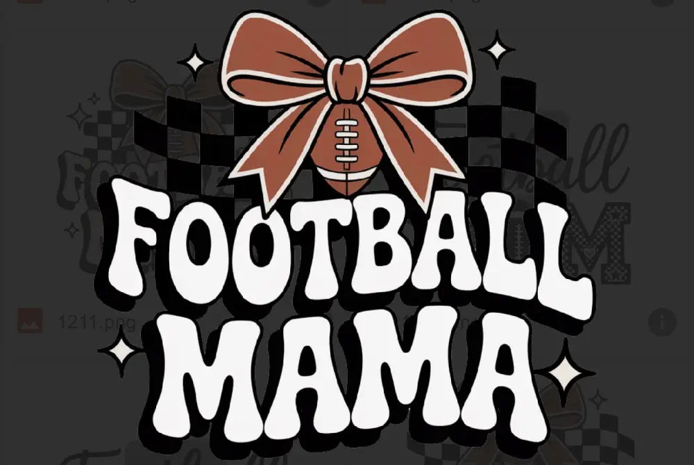 Tshirt Dtfs Football Mama White Bow