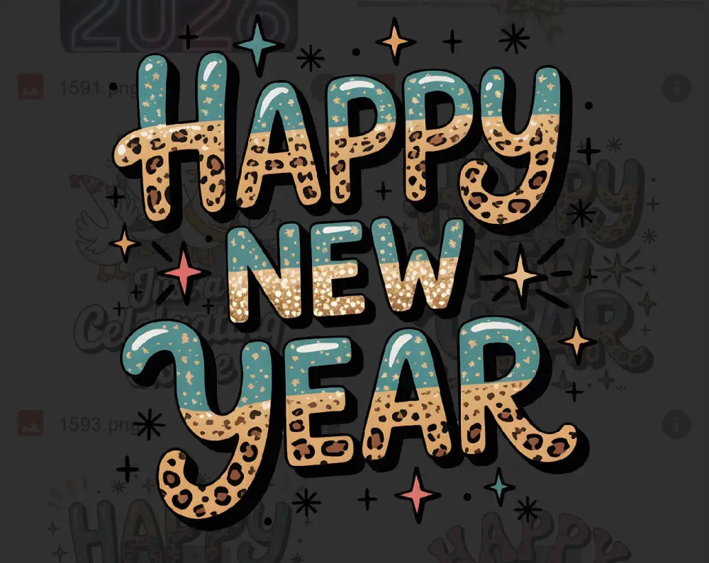 Tshirt Dtfs Happy New Year 2