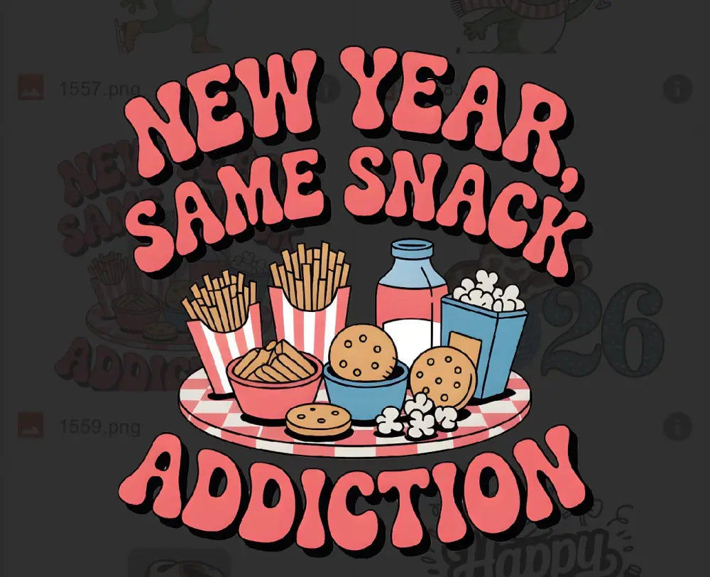 Tshirt Dtfs New year same snack