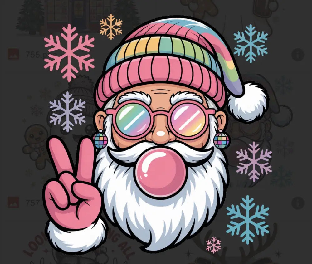 Tshirt Dtfs Santa bubblegum